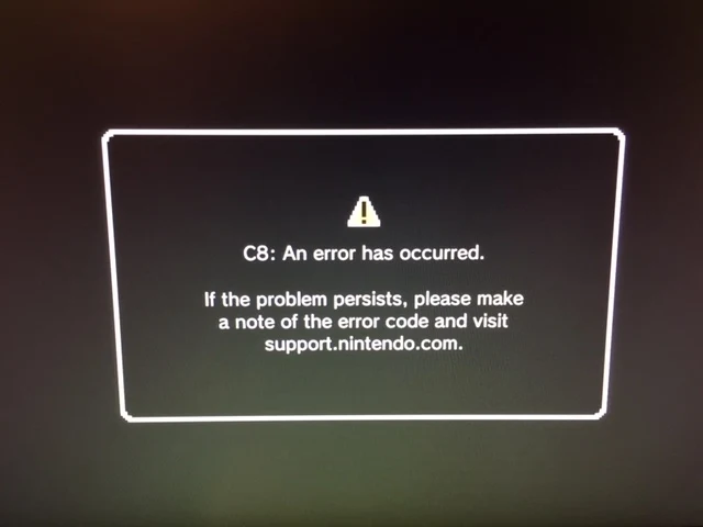 Error C8 nintendo classic mini