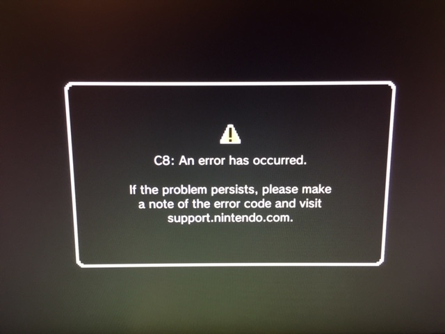 Error C8 nintendo classic mini