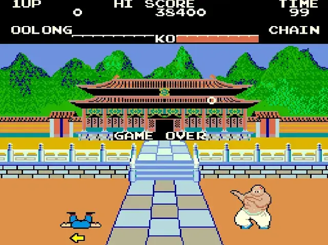 yie ar kunf-fu pantalla conversión para la megadrive
