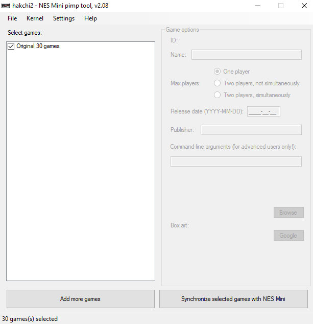 hakchi2 nes mini snes mini