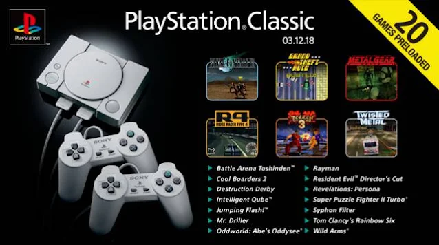 juegos incluidos sony playstation classic mini