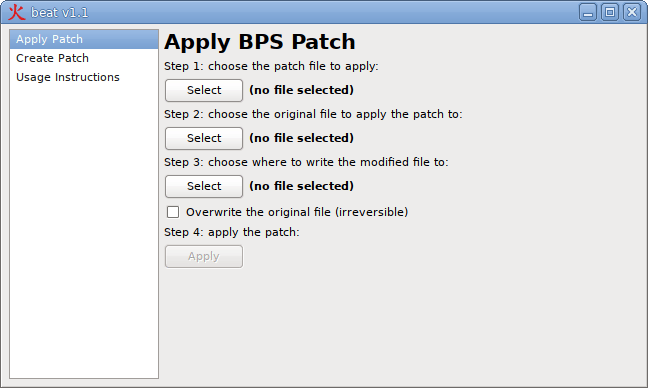 aplicar parches BPS a las ROMS con programa beat bps