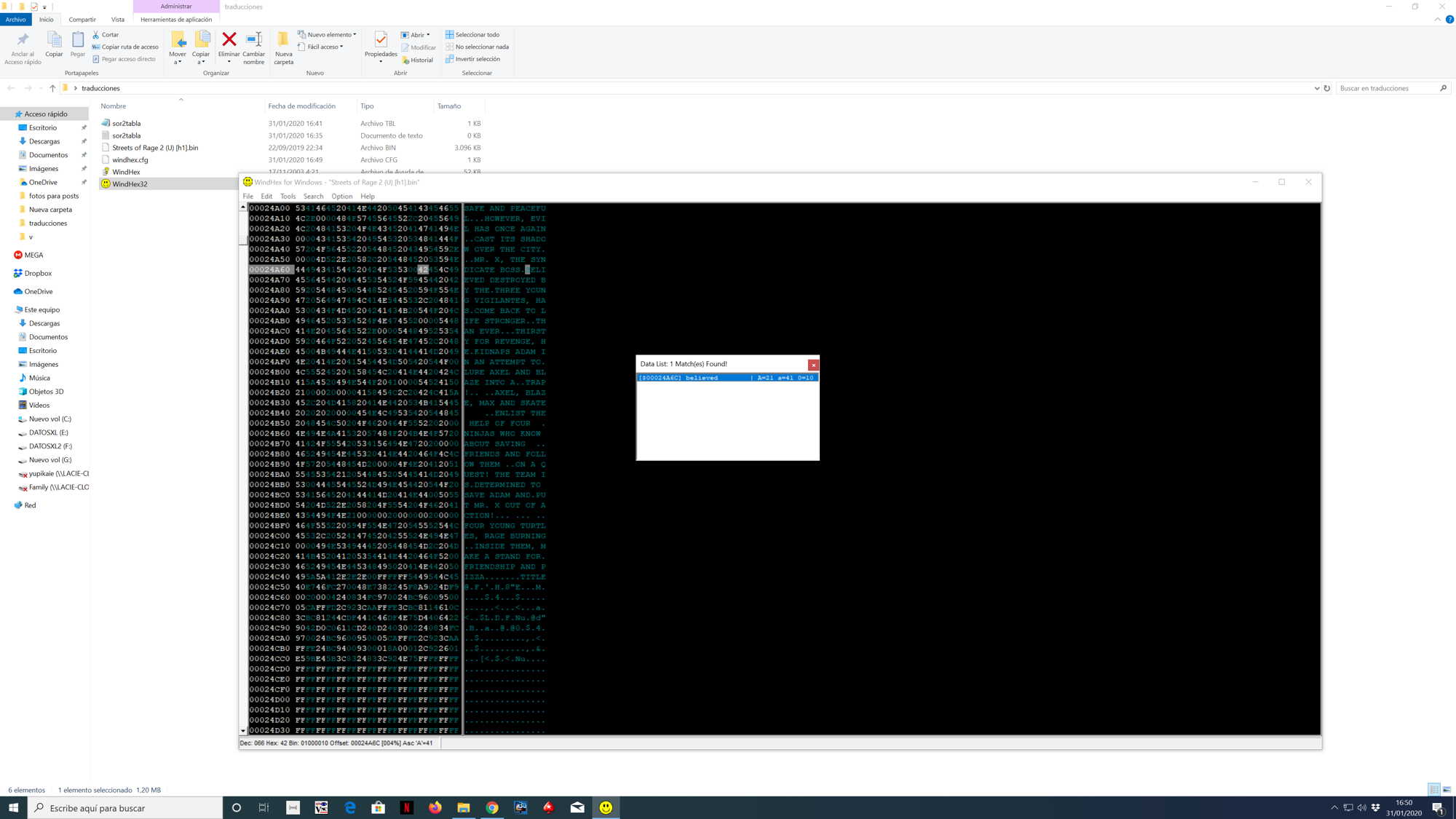 traduciendo un juego con el winhex 32