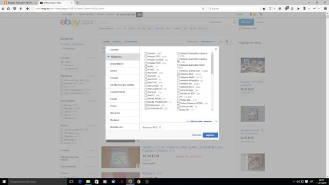 guia compra ebay nintendo nes
