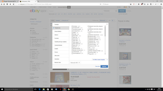 guia compra ebay nintendo nes