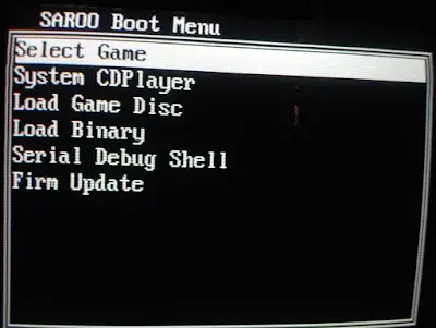 saroo saturn menú de opciones y configuración