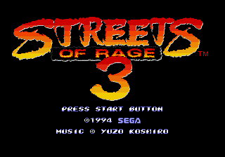 Streets of Rage 3 PAL Mega Drive