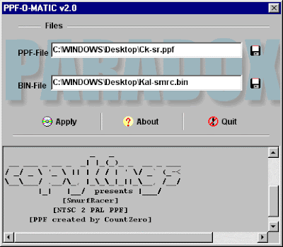 ppf-o-matic 3 programa para aplicar parches PPF a las ISOS juegos PS1