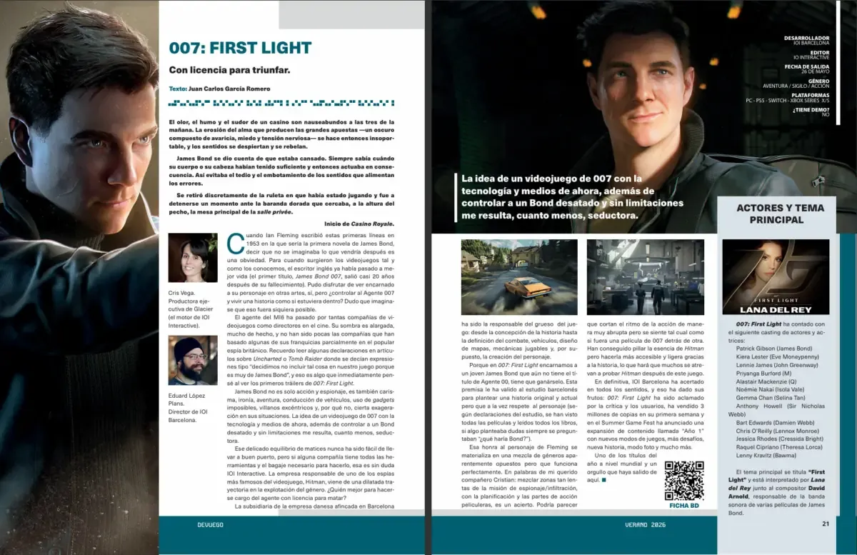 portada interior primer número revista devuego