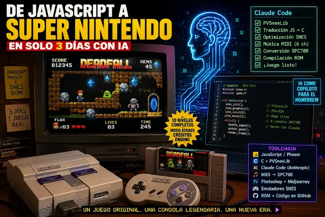 Claude portó un juego JavaScript a SNES en solo 3 días
