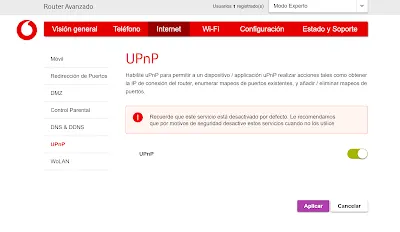 abrir puerto upnp switch nat a
