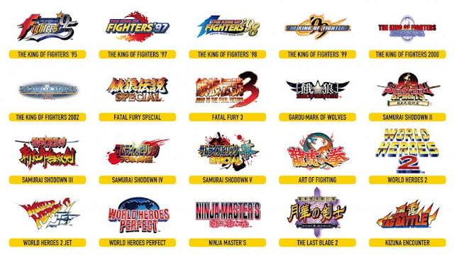 Lista de juegos Neo Geo Arcade Stick Pro