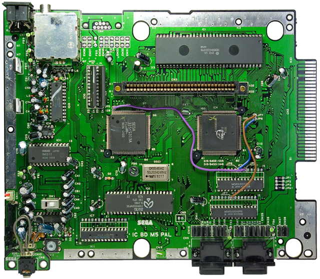 placa megadrive IC BD M5 PAL VA6